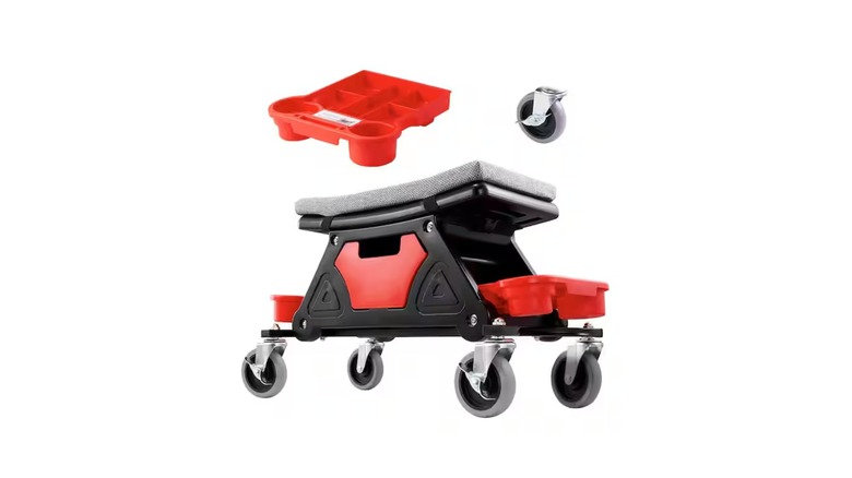 Skyshalo Mechanics Stool Rolling Creeper Seat