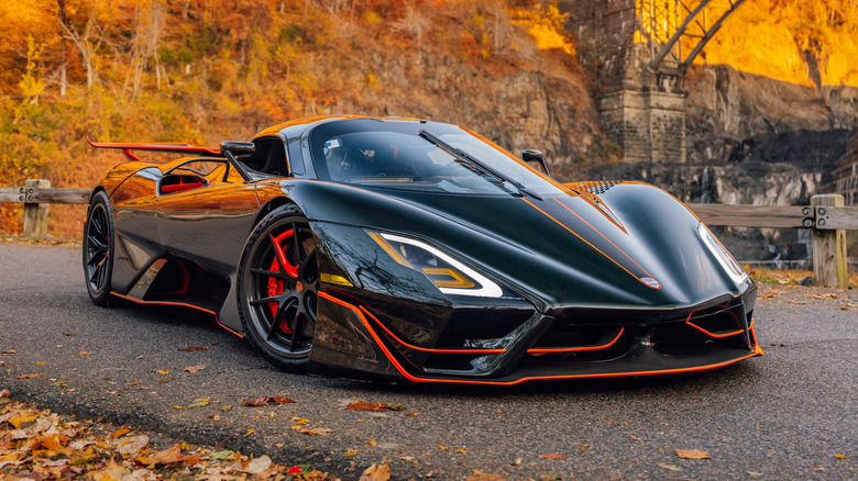 SSC Tuatara on the road in fall
