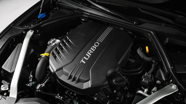 3.3L twin turbo V6 inside Genesis G70