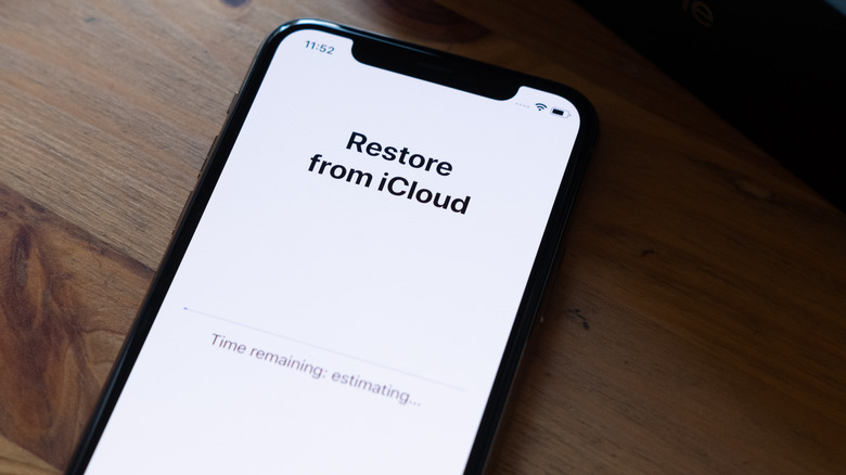 iPhone restoring iCloud backup