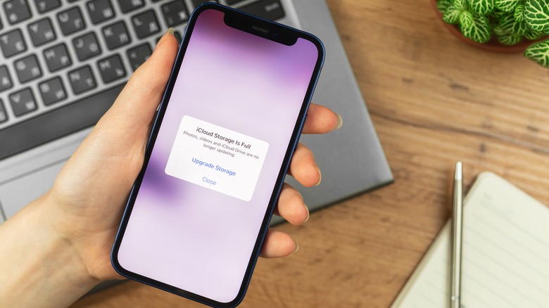 iCloud storage full message iPhone