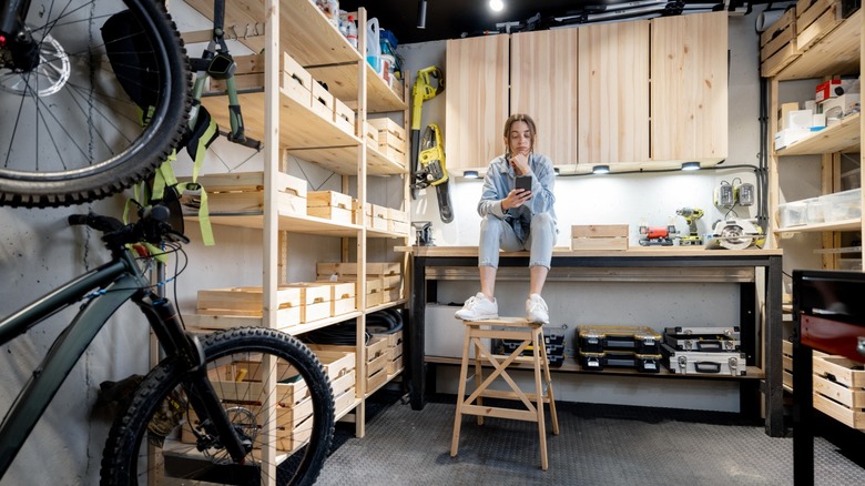 a garage showcasing storage solutions