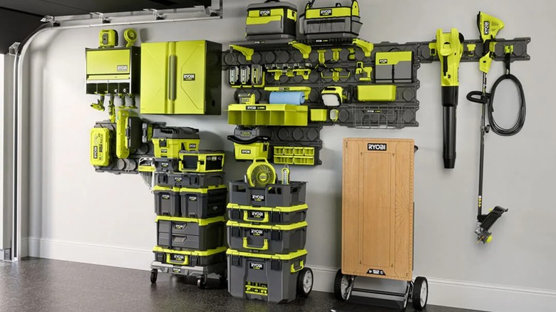 a collection of Ryobi Link storage gear
