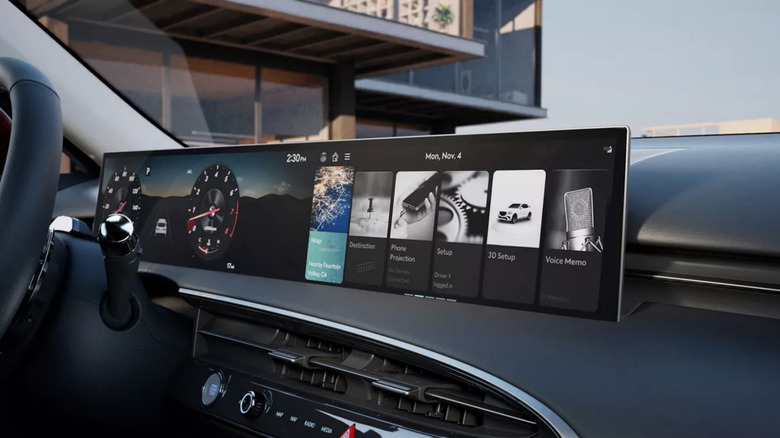 Picture displaying Genesis infotainment screen