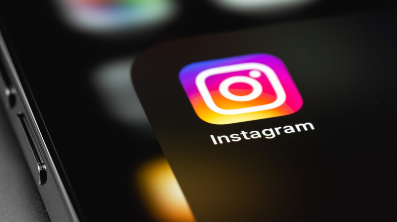 Instagram app icon on iPhone