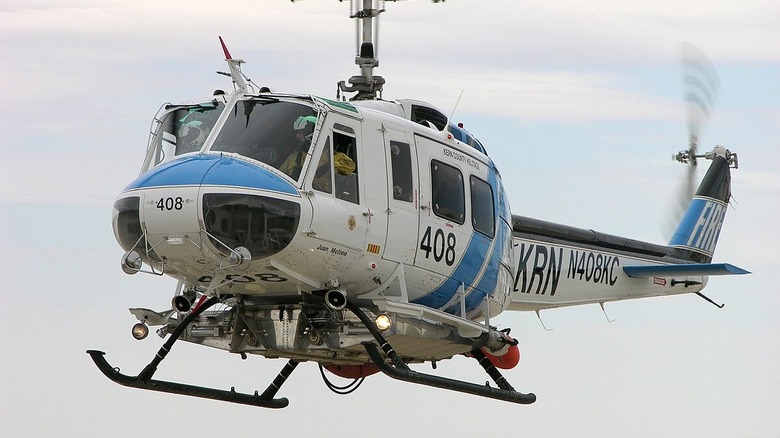 bell 205 helicopter close up