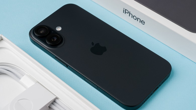 iPhone lying facedown on table