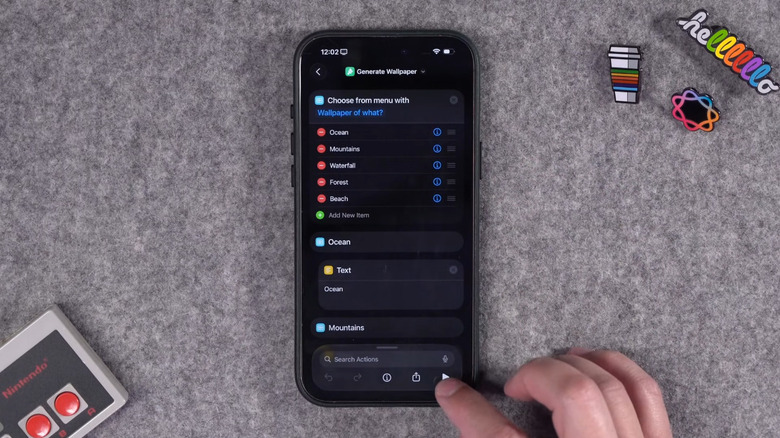 Generate Wallpaper shortcut on iOS 26