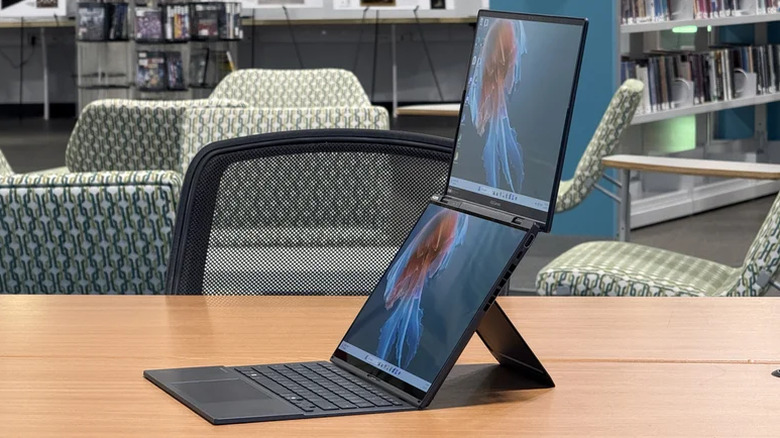 Zenbook Duo sitting on a desk