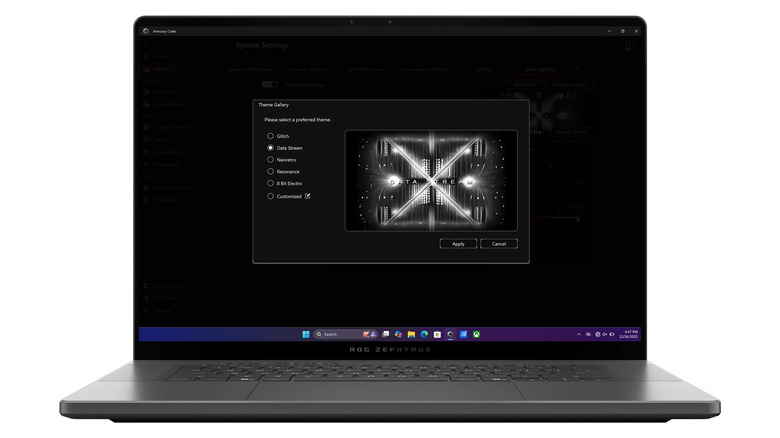 ROG Zephyrus G16 on a white background