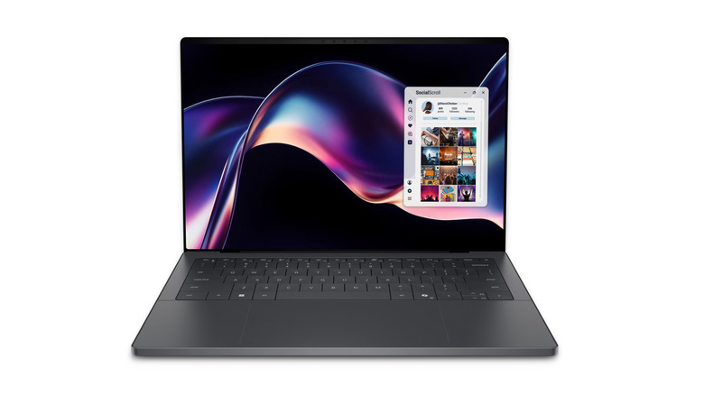 Dell laptop on white background