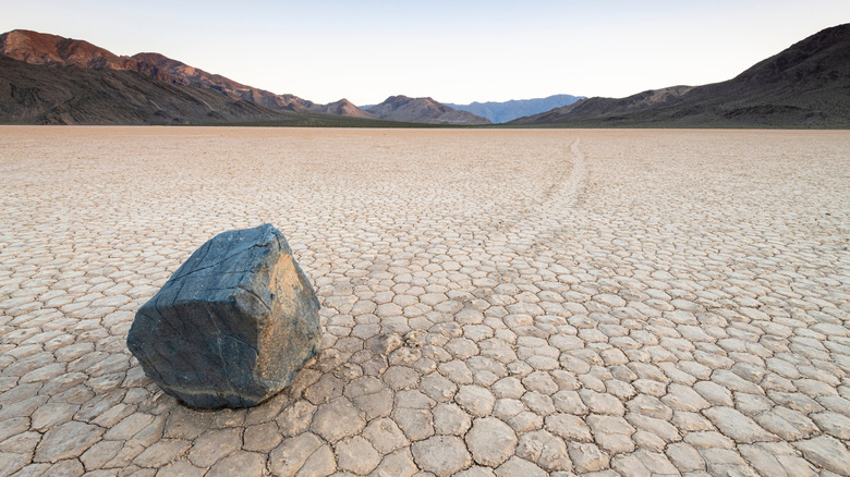 Racetrack Playa is home to stones that move across the desert floor