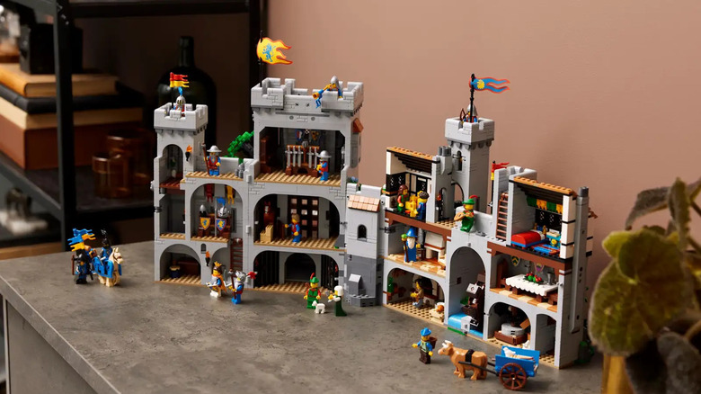 The interior of the LEGO Icons: Lion Knights' Castle.