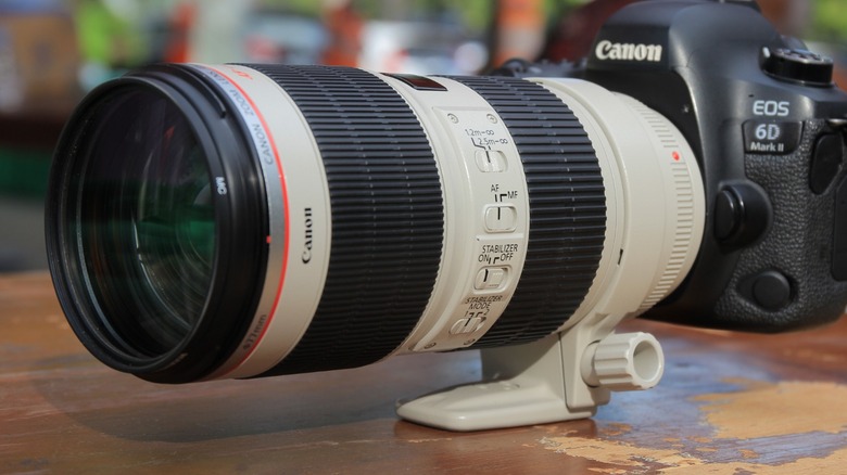 a Canon EF 24-70mm f/2.8L IS USM lens mounted to a Canon EOS 6D Mk II