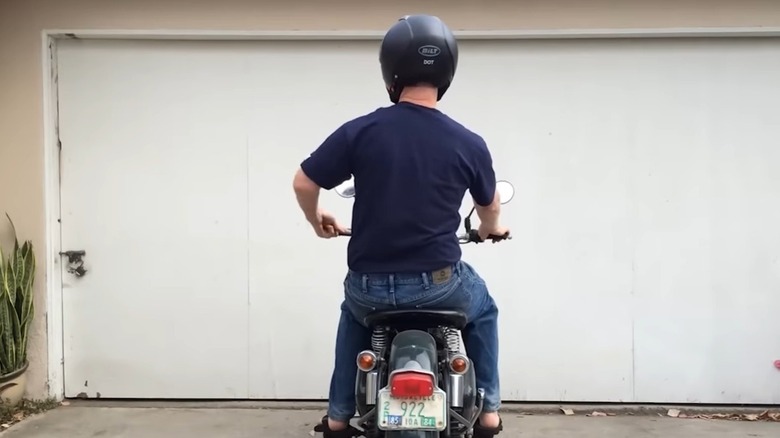 Fuel stop motorcycle hand signal