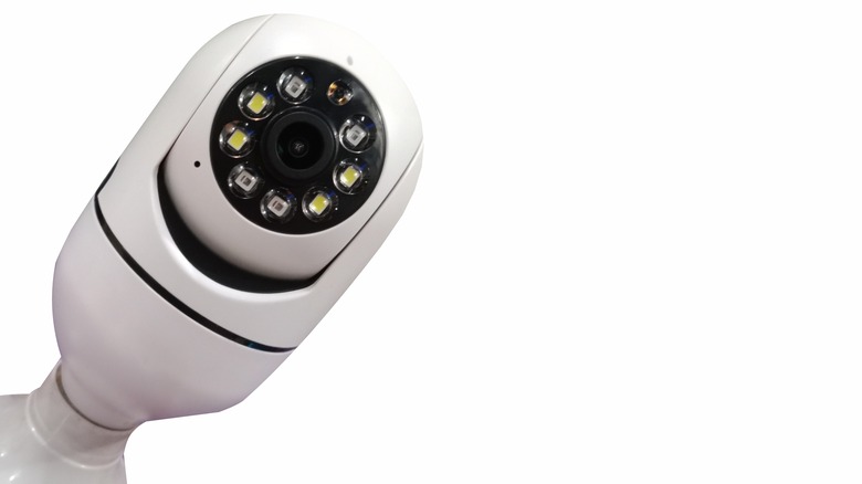 A light bulb security camera