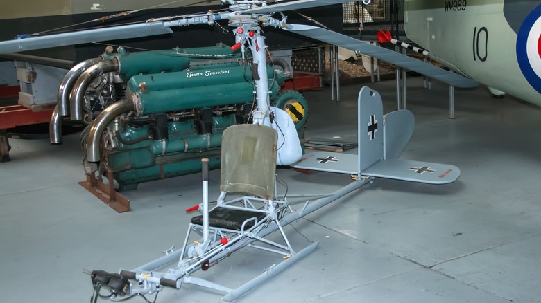Fa 330 on display at a museum