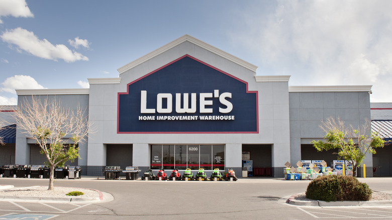 front of lowe's store