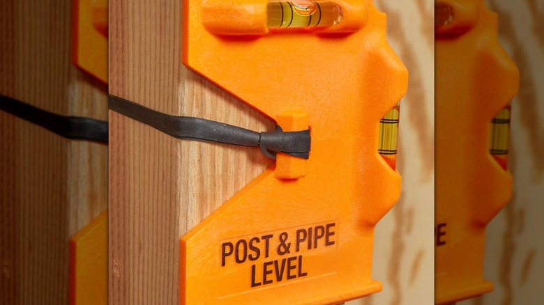 Johnson Post Level on fence