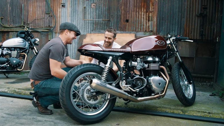 Ryan Reynolds custom Triumph Thruxton