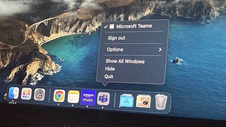 Quitting ap app on a Mac from the dock. 