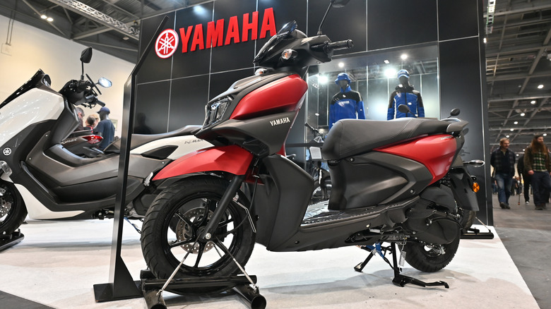 Yamaha motorcycle in show room