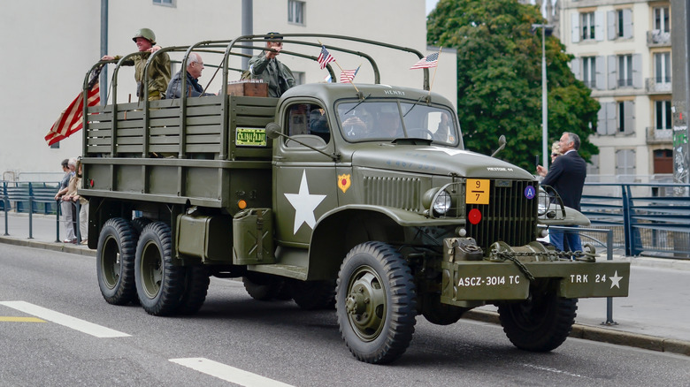 A GMC CCKW 2.5 ton truck
