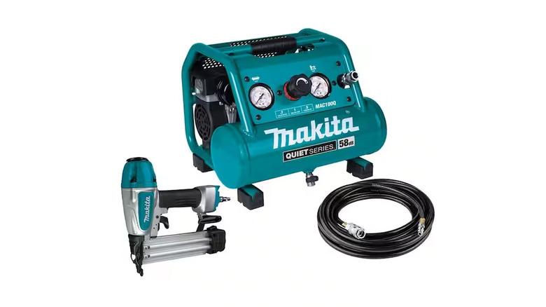 Makita quiet series nailer kit