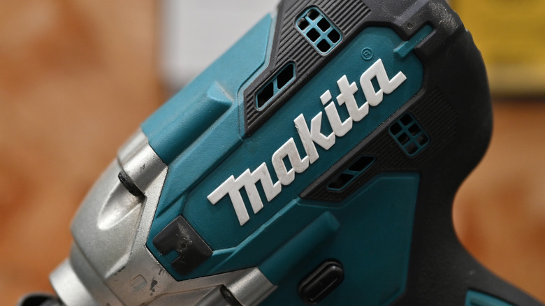 Makita logo on power tool