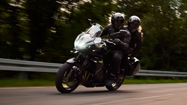 Triumph Tiger Sport 800 with two riders