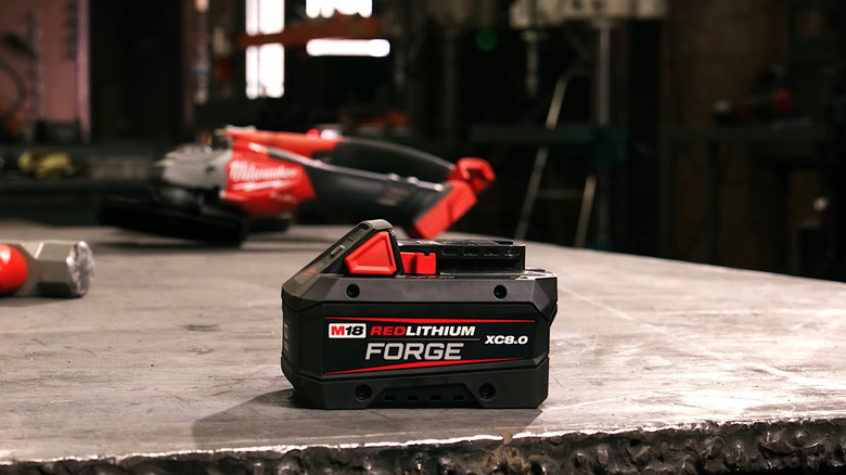 Picture showing Milwaukee Tool Forge battery