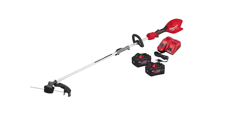 Picture showing Milwaukee Tool string trimmer with Forge battery combo