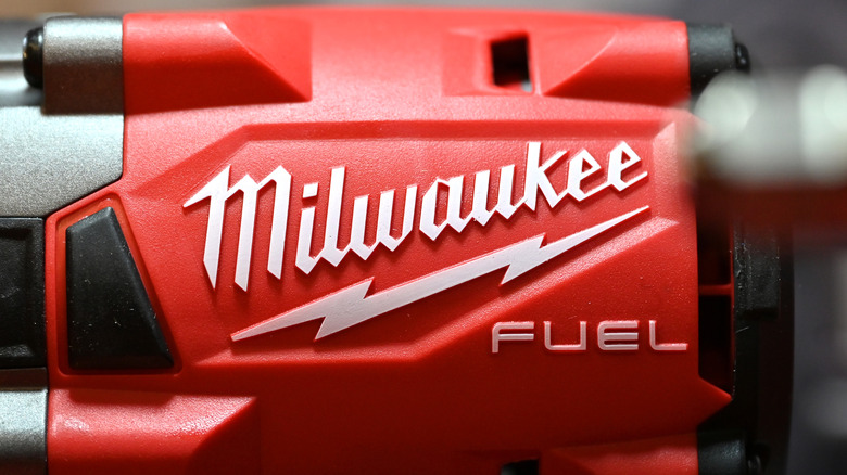 The Milwaukee Fuel logo on the side of a tool.