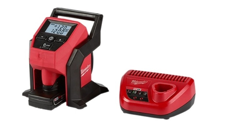 Stock photo of a Milwaukee Tool inflator kit