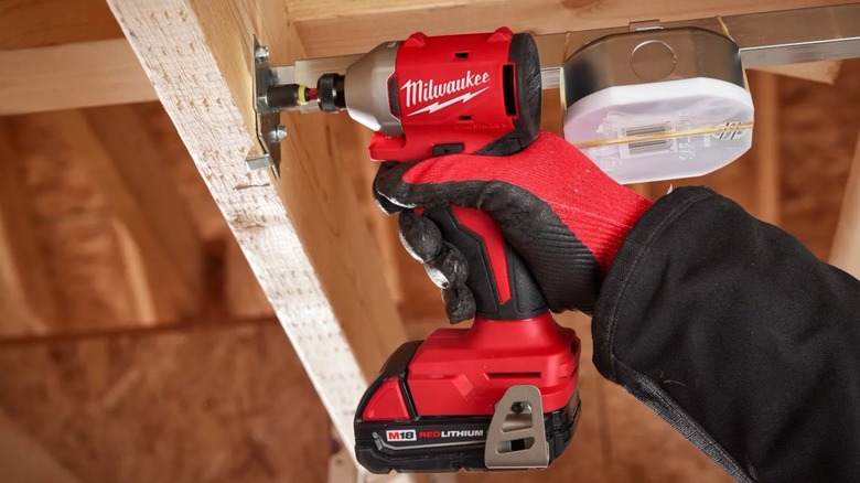 M18 Compact ¼-inch Hex Impact Driver in use