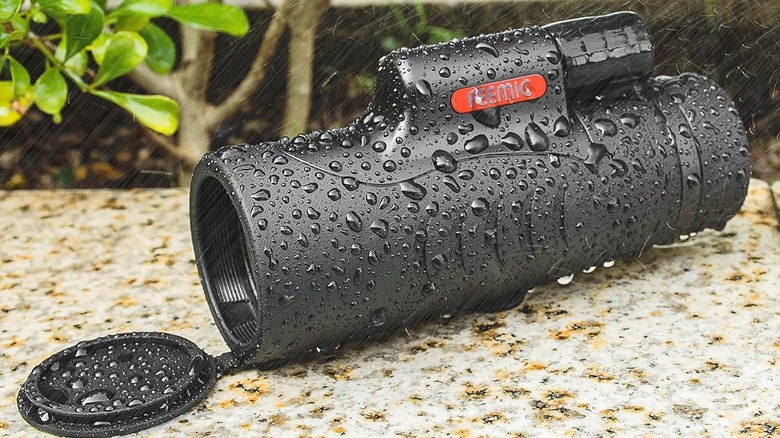 wet telescope on ground