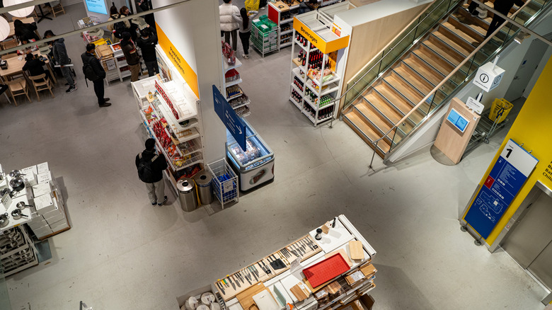 interior view of an IKEA showroom