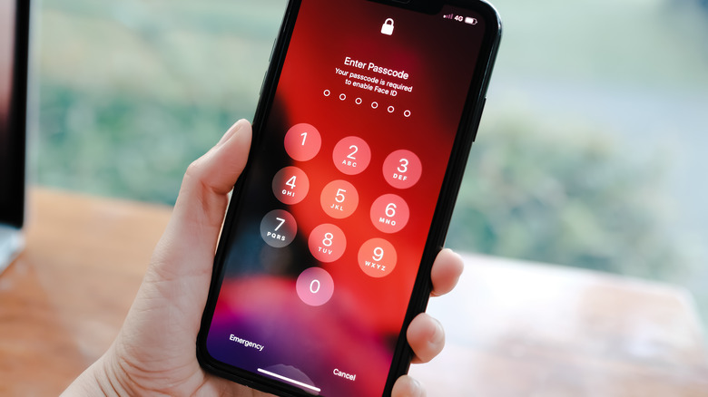 iPhone passcode lockscreen