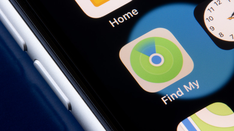 Find My app home screen