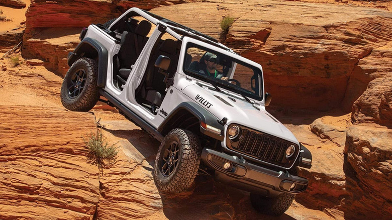 2026 Jeep Wrangler Willys Shown Rock Crawling With Doors & Roof Panels Removed