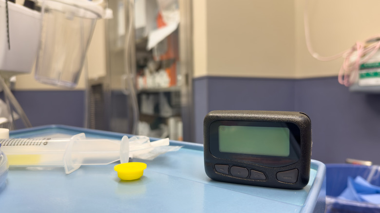 Pager sitting in surgeon's office