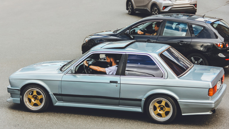 Side view of a modified BMW E30