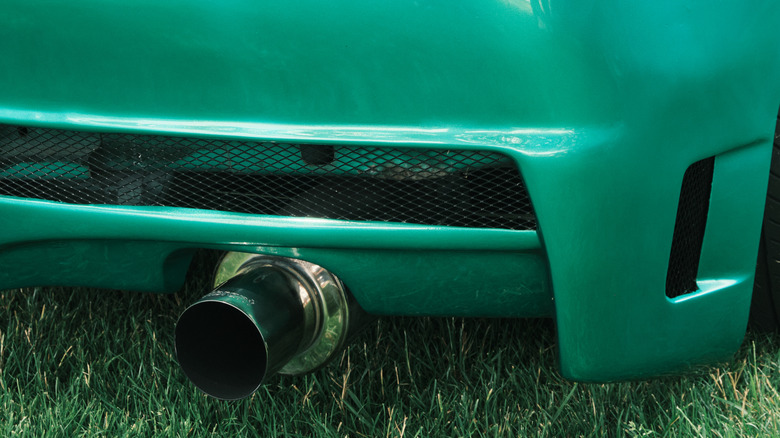 Custom exhaust on Honda Civic Del Sol