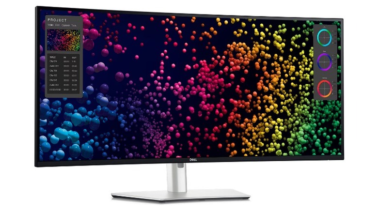 Dell UltraSharp U4025QW on white background