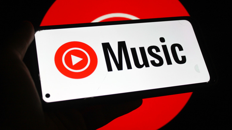 Youtube Music logo on smartphone