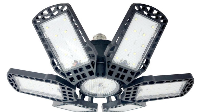 Six LED lights with black borders