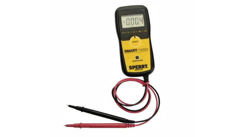 Multimeter with red and black wires