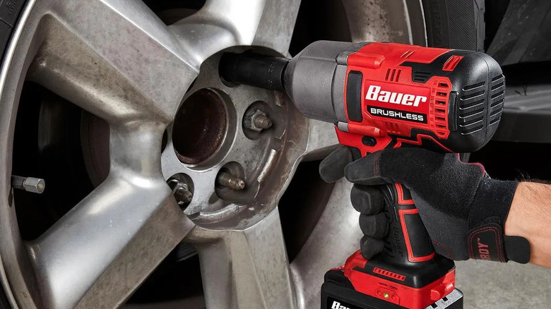 Closeup of a Bauer impact wrench