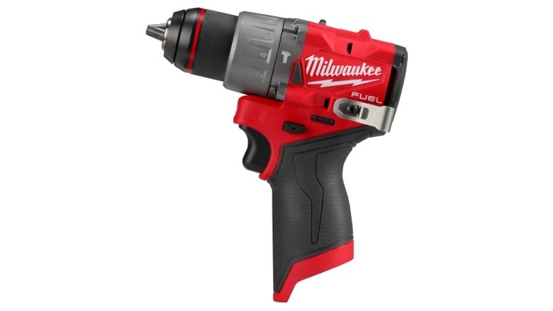 A small Milwaukee red and black drill-driver