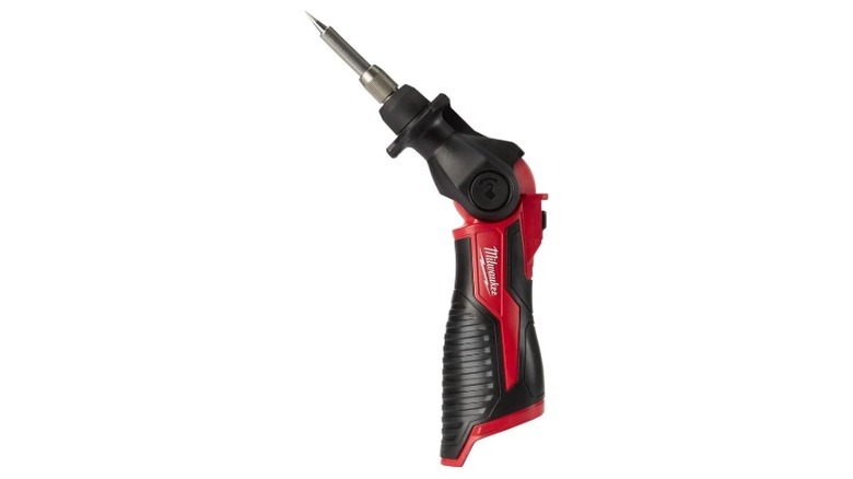 Soldering iron with a long tip